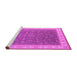 Sideview of Machine Washable Oriental Pink Industrial Rug, wshurb951pnk