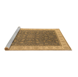 Sideview of Machine Washable Oriental Brown Industrial Rug, wshurb951brn
