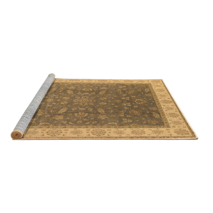 Sideview of Machine Washable Oriental Brown Industrial Rug, wshurb951brn