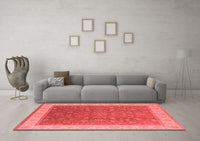 Machine Washable Oriental Red Industrial Rug, wshurb951red