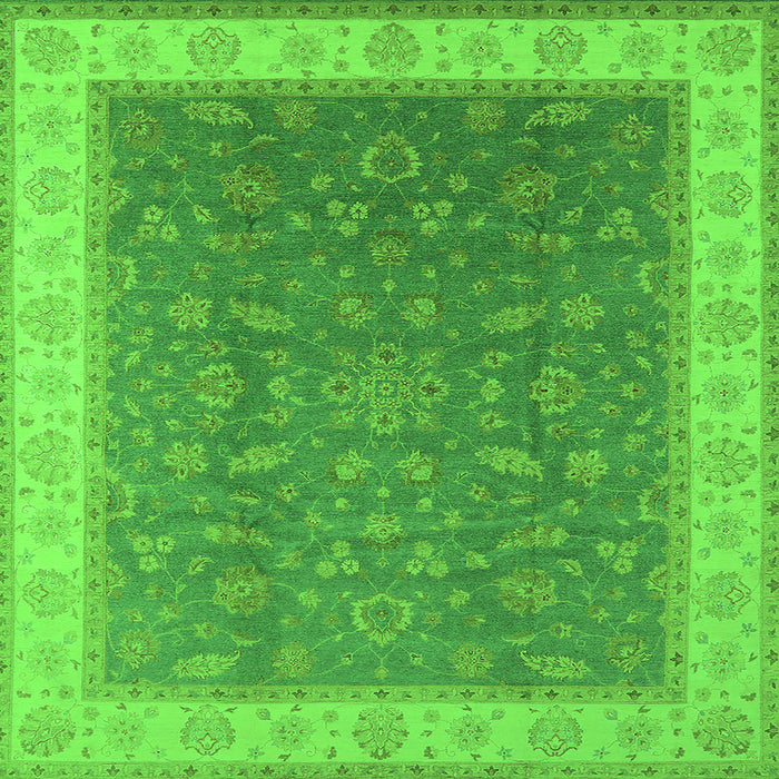 Square Oriental Green Industrial Rug, urb951grn