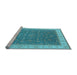 Sideview of Machine Washable Oriental Light Blue Industrial Rug, wshurb951lblu