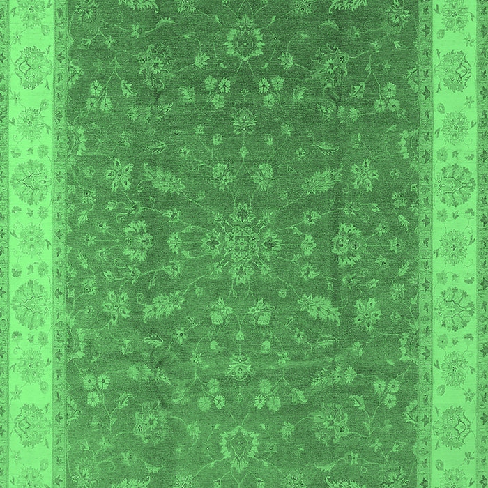 Machine Washable Oriental Emerald Green Industrial Area Rugs, wshurb951emgrn