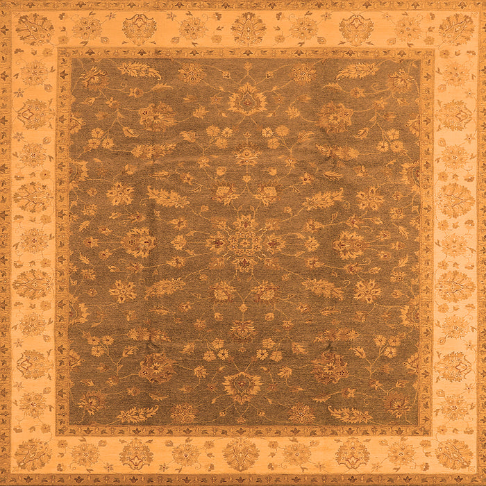 Square Oriental Orange Industrial Rug, urb951org