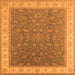 Square Oriental Orange Industrial Rug, urb951org