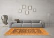 Machine Washable Oriental Orange Industrial Area Rugs in a Living Room, wshurb952org