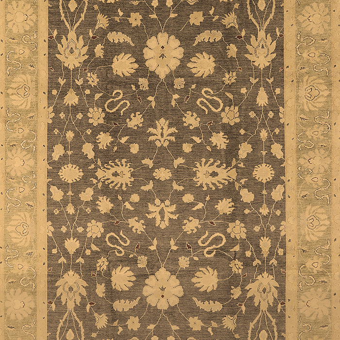 Machine Washable Oriental Brown Industrial Rug, wshurb952brn