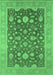 Machine Washable Oriental Emerald Green Industrial Area Rugs, wshurb952emgrn