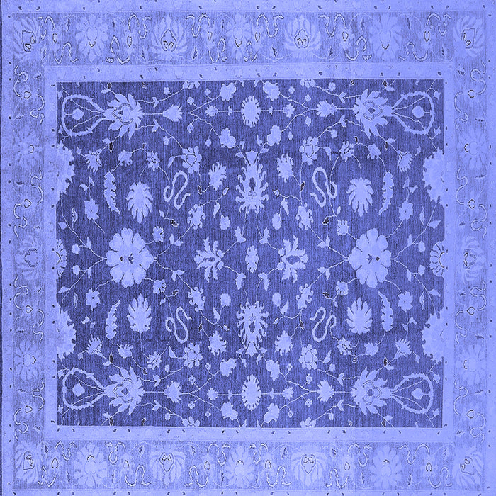 Square Oriental Blue Industrial Rug, urb952blu