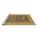 Sideview of Machine Washable Oriental Brown Industrial Rug, wshurb952brn