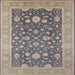 Square Mid-Century Modern Cloudy Gray Oriental Rug, urb952