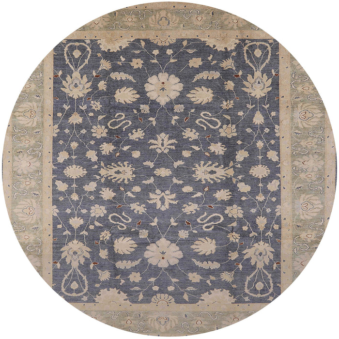 Round Machine Washable Industrial Modern Cloudy Gray Rug, wshurb952