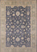 Mid-Century Modern Cloudy Gray Oriental Rug, urb952