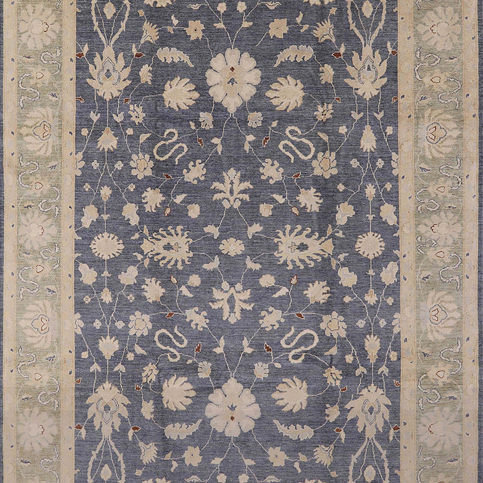 Mid-Century Modern Cloudy Gray Oriental Rug, urb952