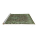 Sideview of Machine Washable Industrial Modern Dark Olive Green Rug, wshurb953