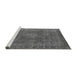 Sideview of Machine Washable Oriental Gray Industrial Rug, wshurb953gry