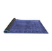 Sideview of Oriental Blue Industrial Rug, urb953blu