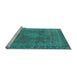 Sideview of Machine Washable Oriental Light Blue Industrial Rug, wshurb953lblu