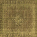 Square Oriental Brown Industrial Rug, urb953brn