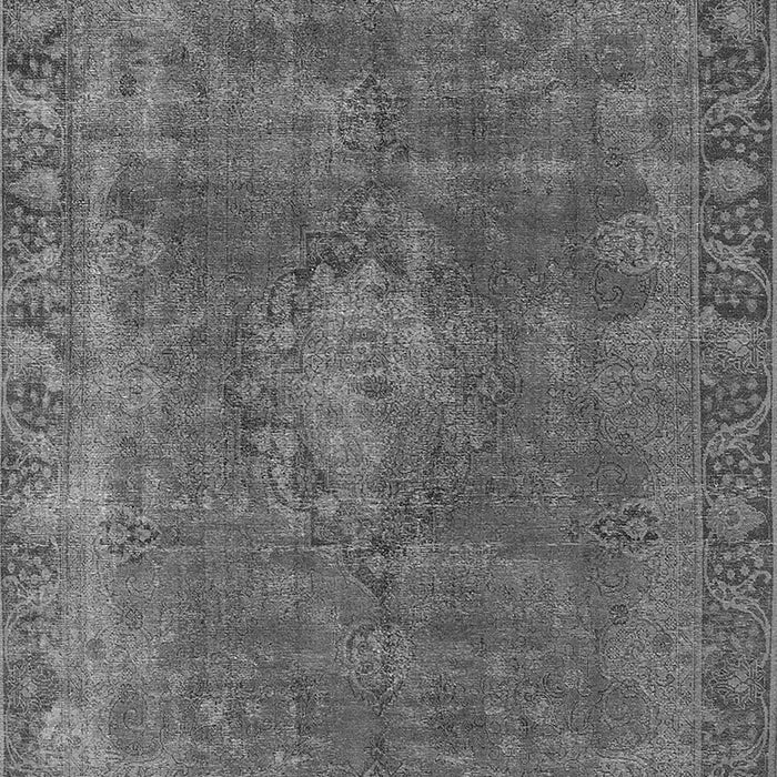 Machine Washable Oriental Gray Industrial Rug, wshurb953gry
