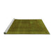 Sideview of Machine Washable Oriental Green Industrial Area Rugs, wshurb954grn