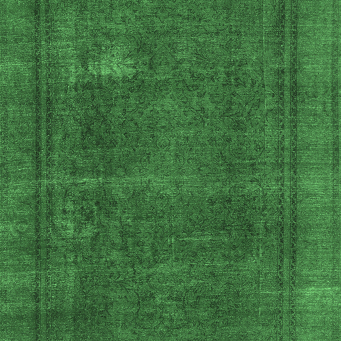 Machine Washable Oriental Emerald Green Industrial Area Rugs, wshurb954emgrn