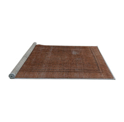 Sideview of Machine Washable Oriental Light Blue Industrial Rug, wshurb954lblu