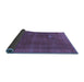 Sideview of Oriental Blue Industrial Rug, urb954blu