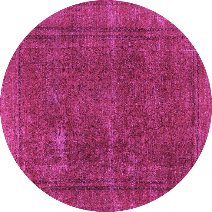 Round Oriental Purple Industrial Rug, urb954pur