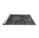 Sideview of Machine Washable Oriental Gray Industrial Rug, wshurb955gry