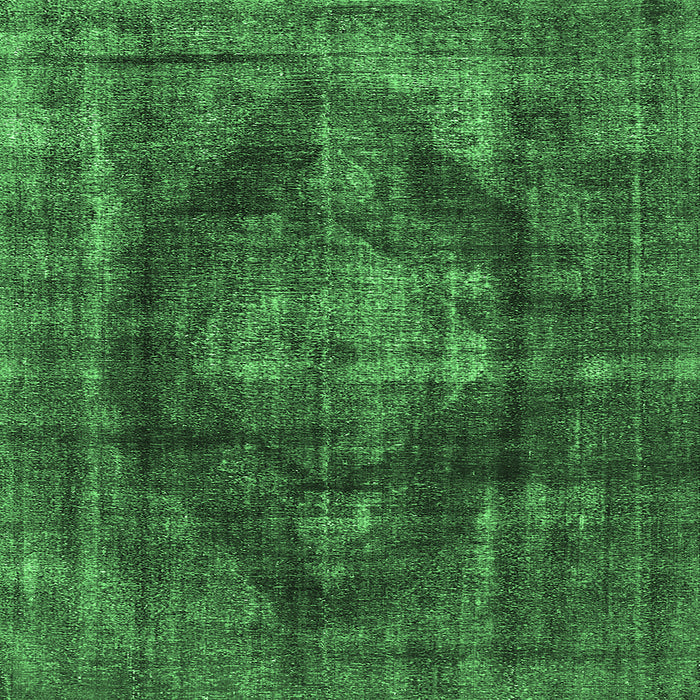 Square Oriental Emerald Green Industrial Rug, urb955emgrn