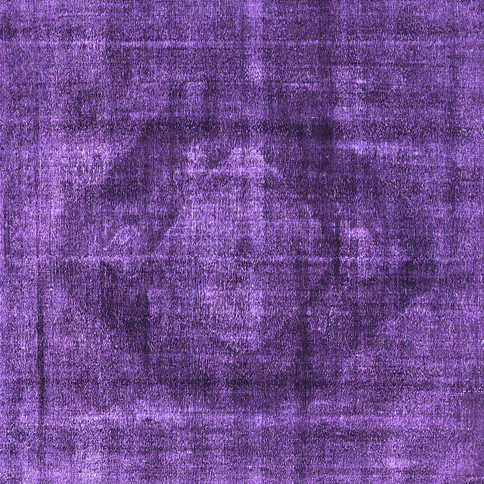 Square Machine Washable Oriental Purple Industrial Area Rugs, wshurb955pur