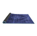 Sideview of Oriental Blue Industrial Rug, urb955blu