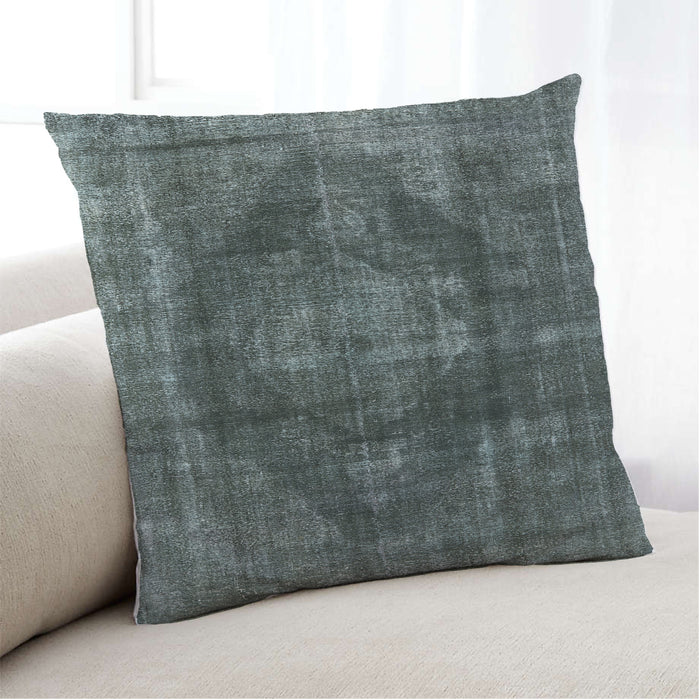 Lifestyle Image of Mid-Century Modern Urban Square Grayish Turquoise Green Throw Pillow, 18 inch by 18 inch, pwurb955