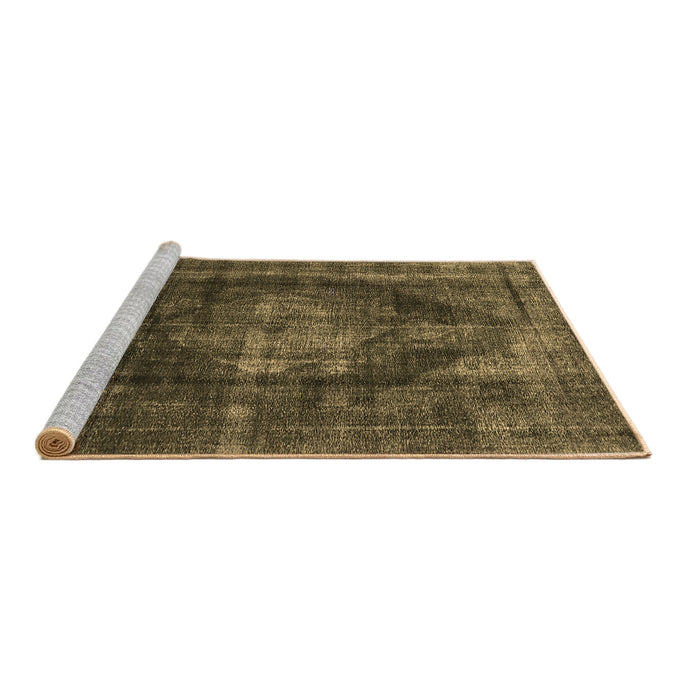 Sideview of Machine Washable Oriental Brown Industrial Rug, wshurb955brn