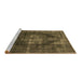 Sideview of Machine Washable Oriental Brown Industrial Rug, wshurb955brn