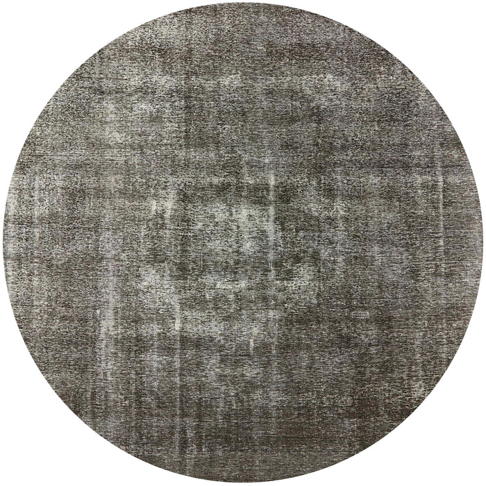 Round Machine Washable Industrial Modern Coffee Brown Rug, wshurb956