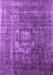 Machine Washable Oriental Purple Industrial Area Rugs, wshurb956pur