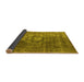 Sideview of Oriental Yellow Industrial Rug, urb956yw