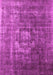 Machine Washable Oriental Pink Industrial Rug, wshurb956pnk