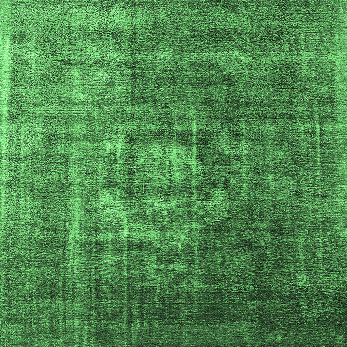 Square Oriental Emerald Green Industrial Rug, urb956emgrn