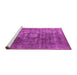 Sideview of Machine Washable Oriental Pink Industrial Rug, wshurb956pnk