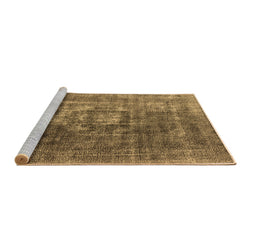 Sideview of Machine Washable Oriental Brown Industrial Rug, wshurb956brn