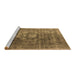 Sideview of Machine Washable Oriental Brown Industrial Rug, wshurb956brn