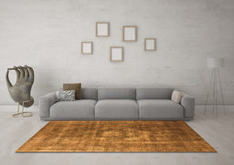 Machine Washable Oriental Orange Industrial Area Rugs in a Living Room, wshurb956org