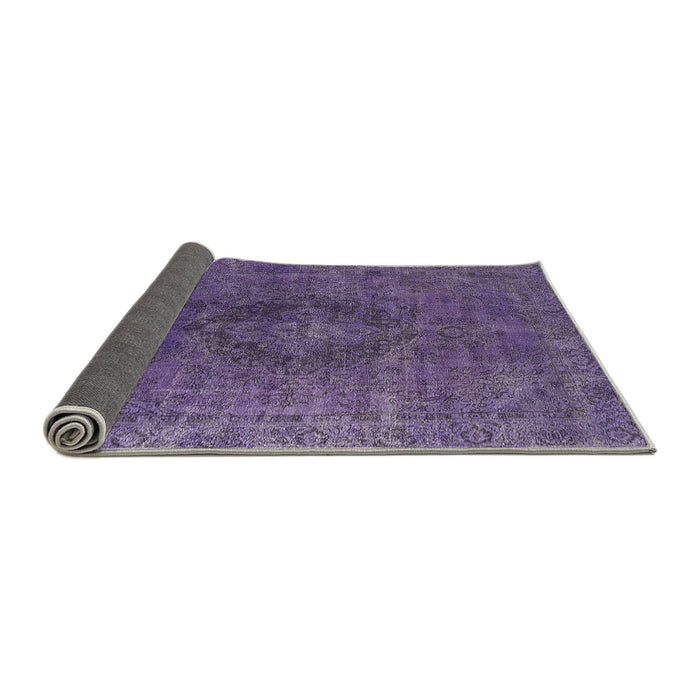 Sideview of Mid-Century Modern Purple Persian Rug, urb957