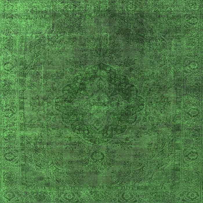 Square Machine Washable Persian Green Bohemian Area Rugs, wshurb957grn
