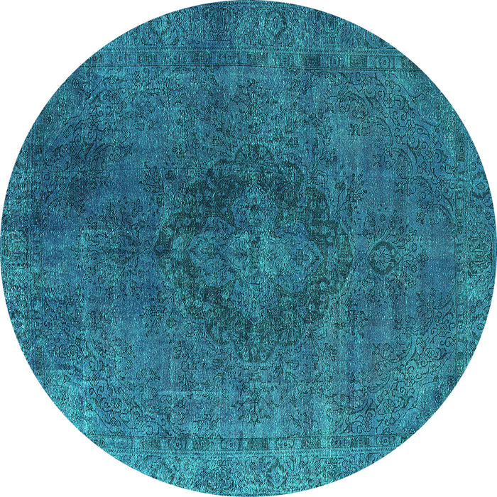 Round Persian Turquoise Bohemian Rug, urb957turq
