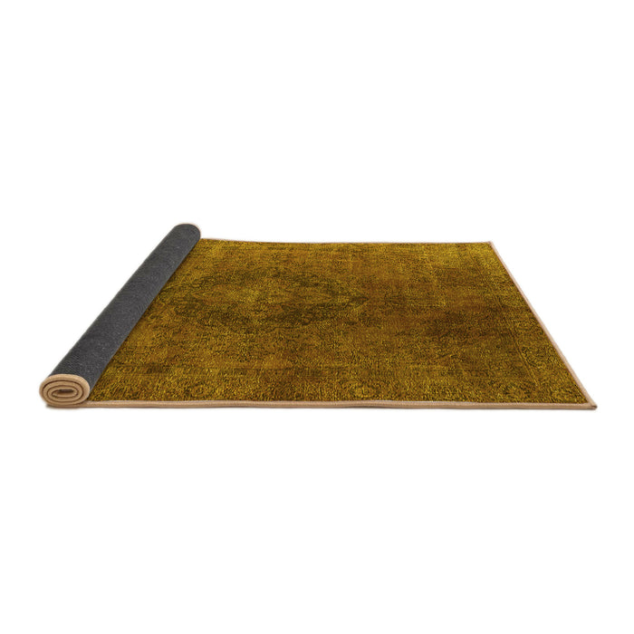 Sideview of Persian Yellow Bohemian Rug, urb957yw