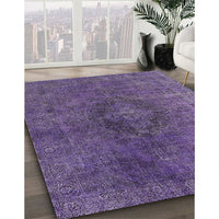 Mid-Century Modern Purple Persian Rug, urb957